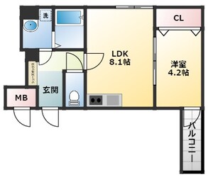 AND TERRACE 羽曳野の物件間取画像